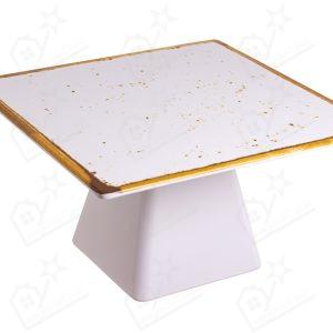 Prato Expositor Melamina c/ Pé Canela 30x30x16cm Lizotel