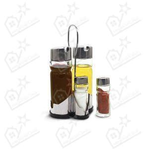 Galheteiro 4 Peças Inox Oliva